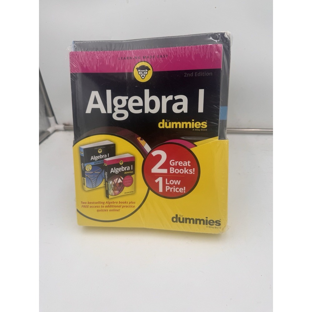 Algebra I For Dummies 2nd Edition + Workbook 2 Book Set Mary Jane Sterling NEW